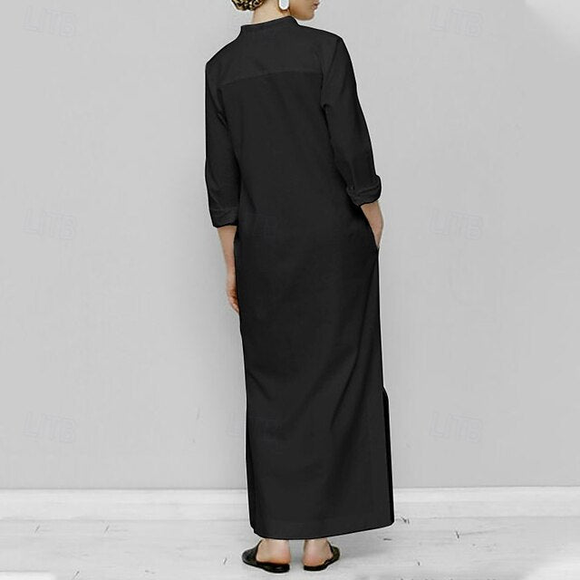 Women's Long Dress Maxi Dress Casual Dress Cotton Linen