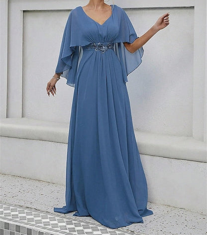 Bride V Party Floor Elegant Mother Dress Neck of the