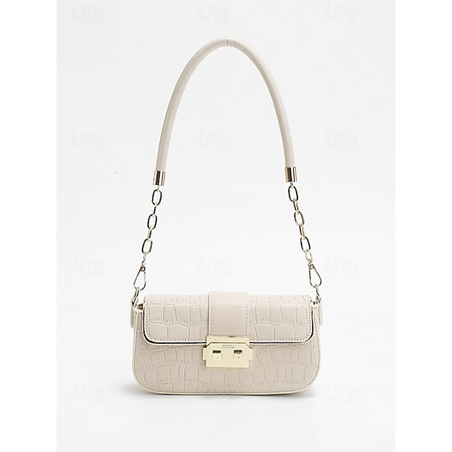 Women's Bag Baguette Shoulder Envelope Leather PU