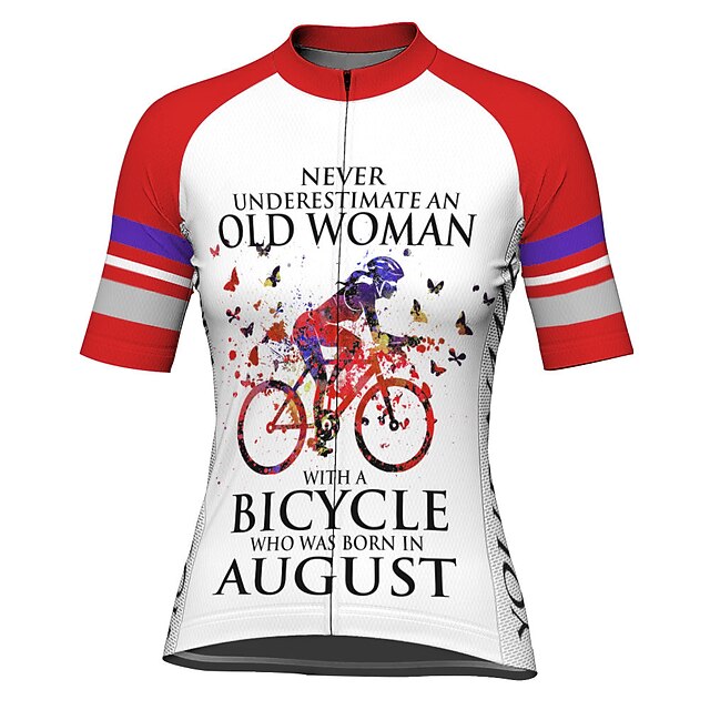 Women's Cycling Jersey Graphic Butterfly Funny Short Sleeve