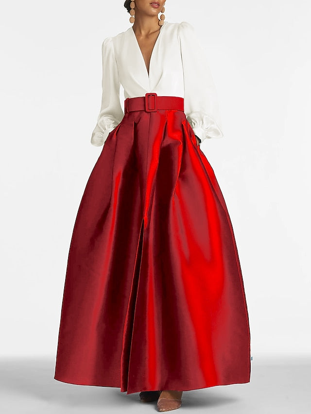 Evening Floor Split Formal A-Line Guest Wedding High Gown Dress