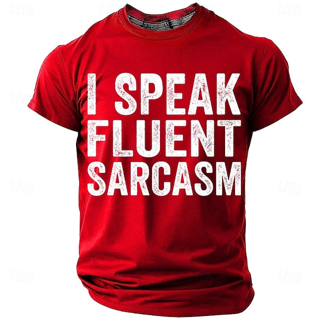 I Speak Fluent Sarcasm Funny T Shirt Sarcastic Humor Graphic Tee