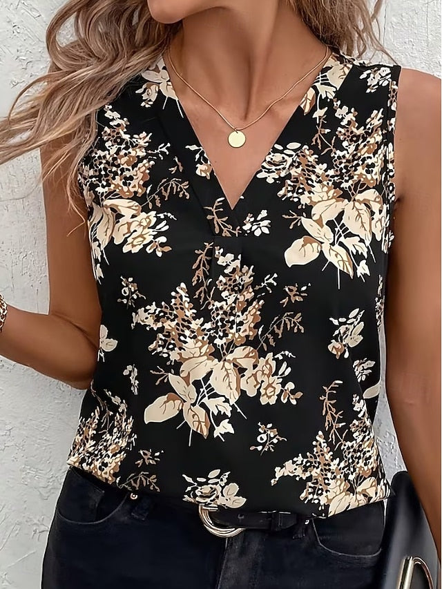 Women's Tank Top Floral Graphic Plants Elegant Vintage