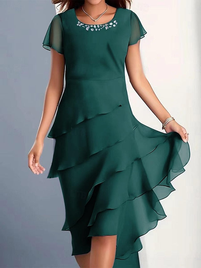 Women's Midi Dress Cocktail Dress Wedding Guest Dress