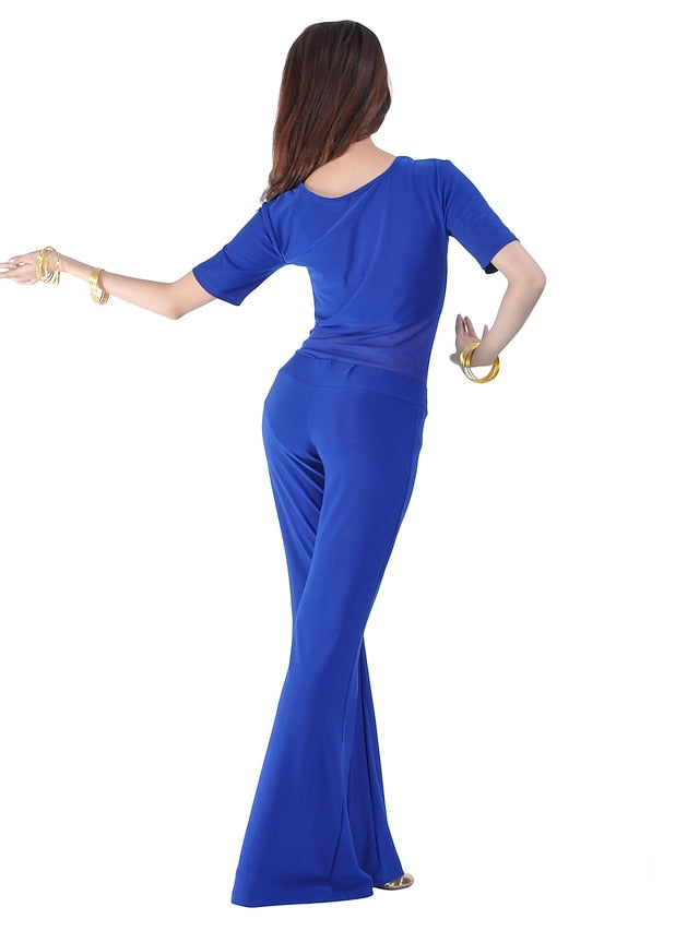 Belly Dance Top Ruffles Women's Training Half Sleeve