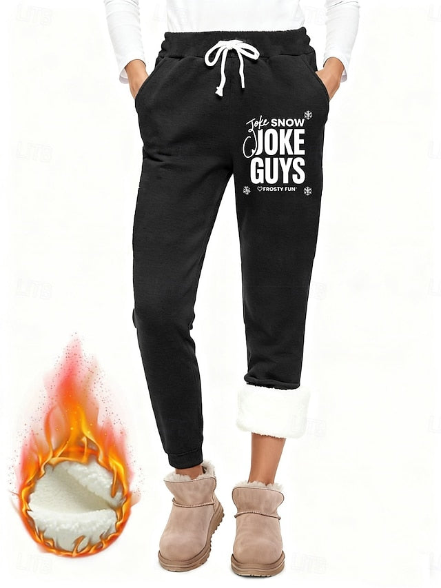 Women's Sweatpants Fleece Pants Slacks Vacation Fashion