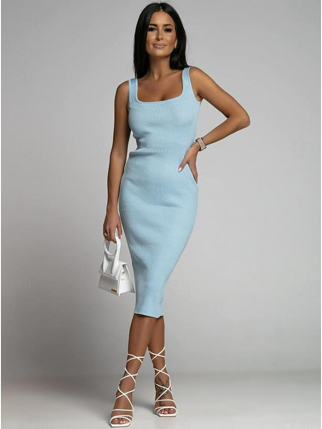 Women's Midi Dress Black Dress Cocktail Dress Formal