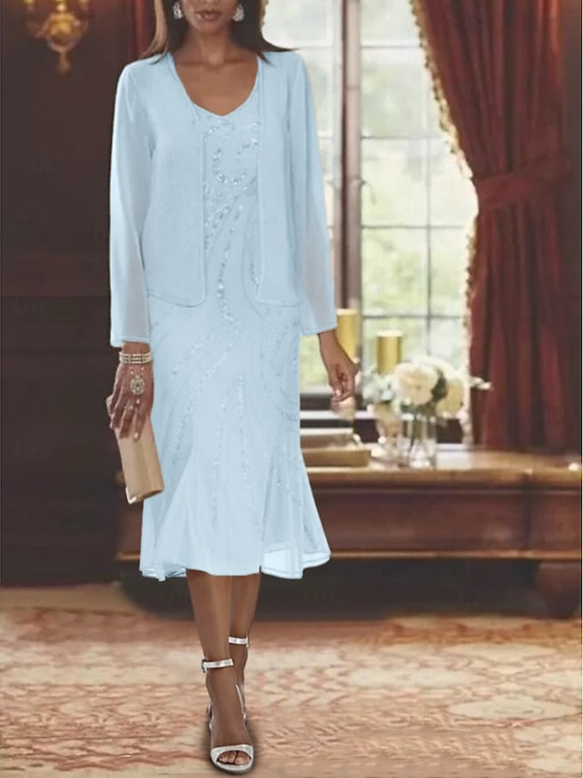 Two of the Formal Piece Bride Wedding Mother Mermaid Dress Beach