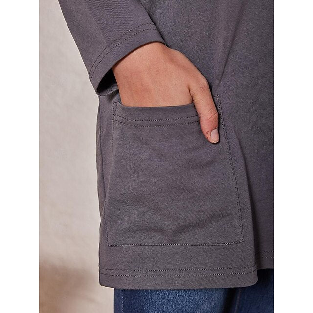 T Shirt Women's Black Yellow Solid / Plain Color Patchwork