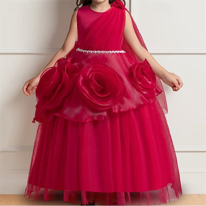 Cosplay Dress Color Party Solid Girls' Kids