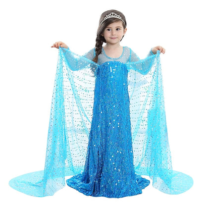 Princess Elsa Movie Dress Girls' Flower Frozen Girl