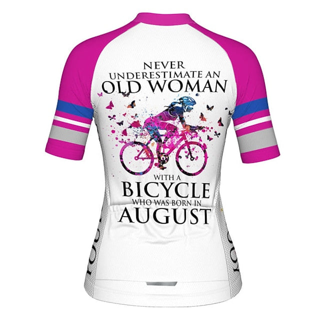 Women's Cycling Jersey Graphic Butterfly Funny Short Sleeve