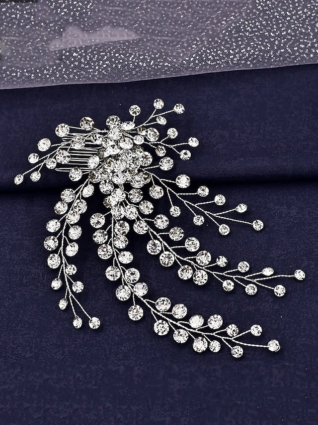 and Elegant Hair Rhinestone – Flower Crystal Bridal Accessory