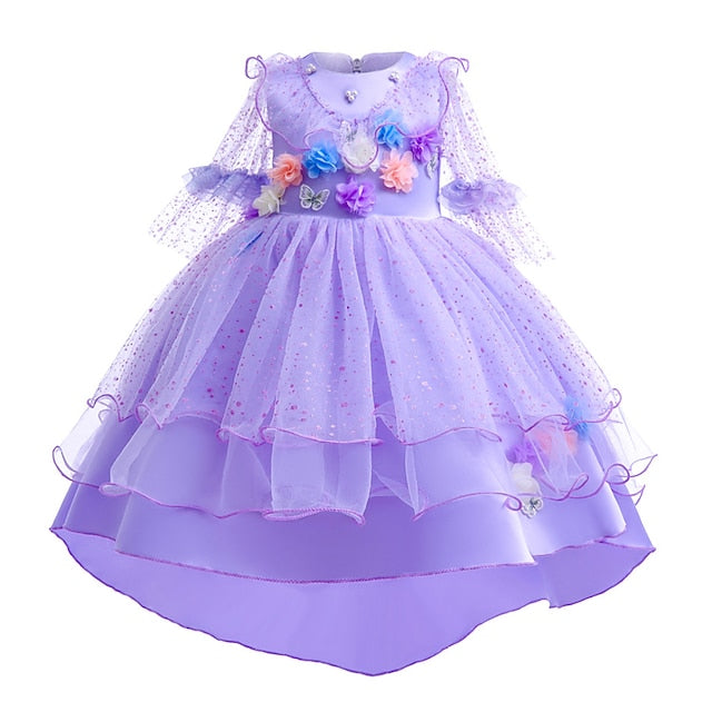 Flower Fairytale Isabela Princess Dress Madrigal Encanto Girl