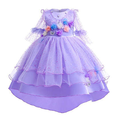 Flower Fairytale Isabela Princess Dress Madrigal Encanto Girl