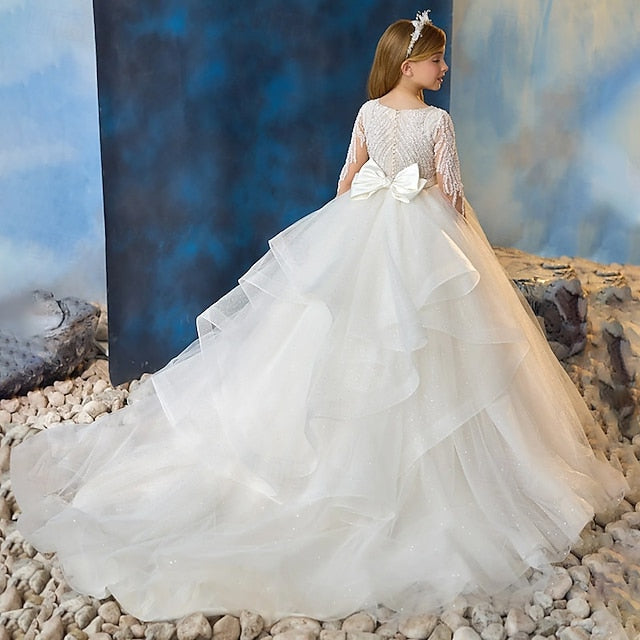 Flower First Dress Kids Girl Girls' Party Communion