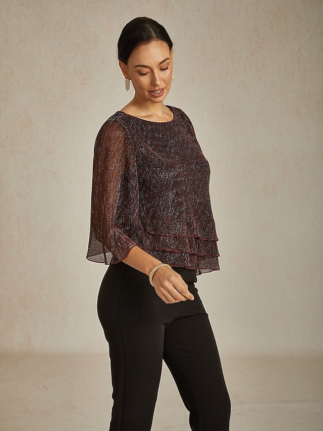 Women's Blouse Dressy Tops Flowy Tops Chiffon Tops Sequins
