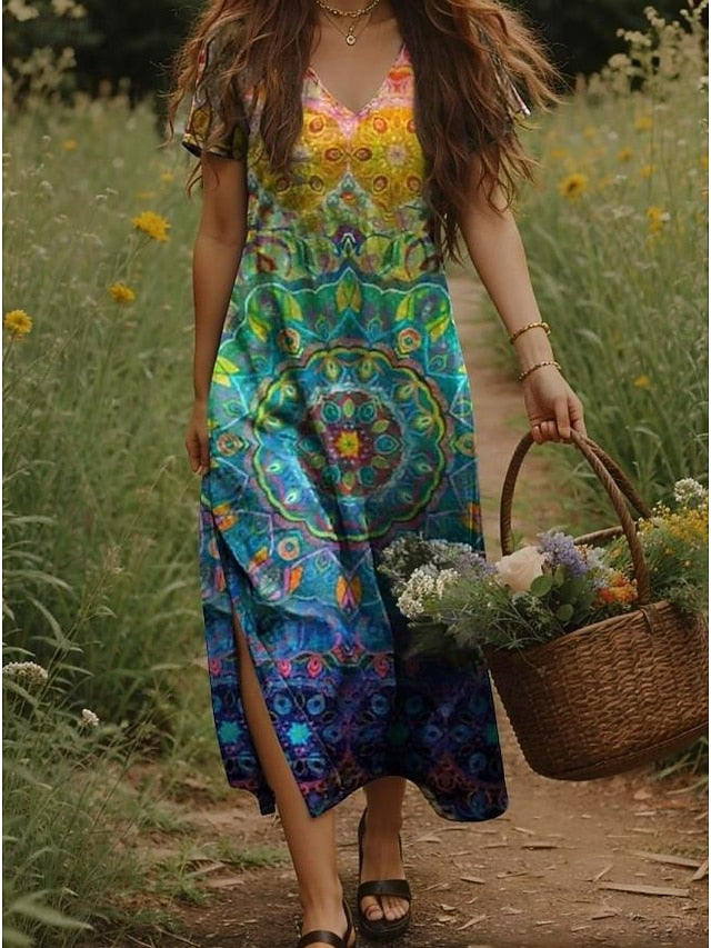 Women's Maxi Dress Casual Dress A Line Dress Bohemia