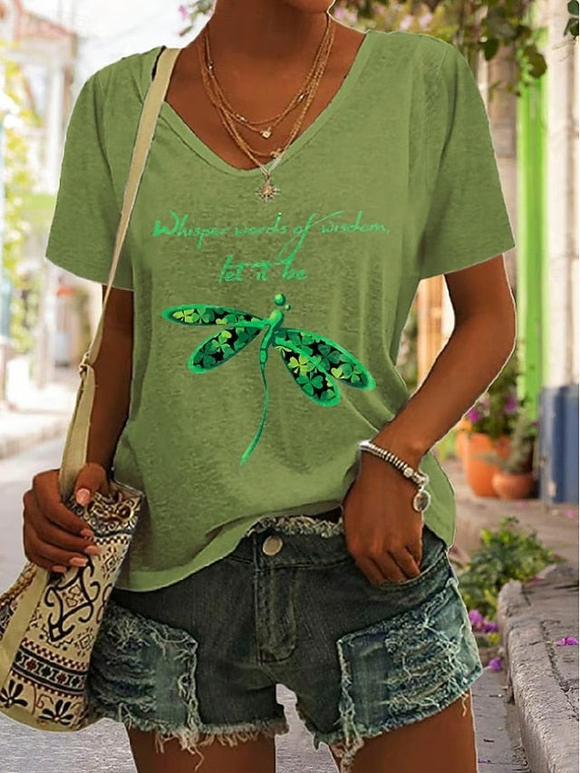 St. Patrick's Day Women's T Shirt Graphic Shamrock