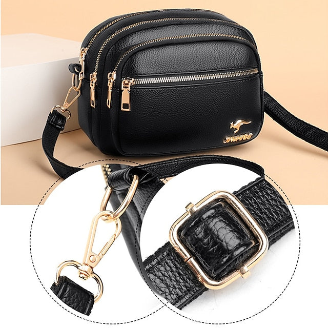 Leather Bag Dome Crossbody Shoulder PU Women's
