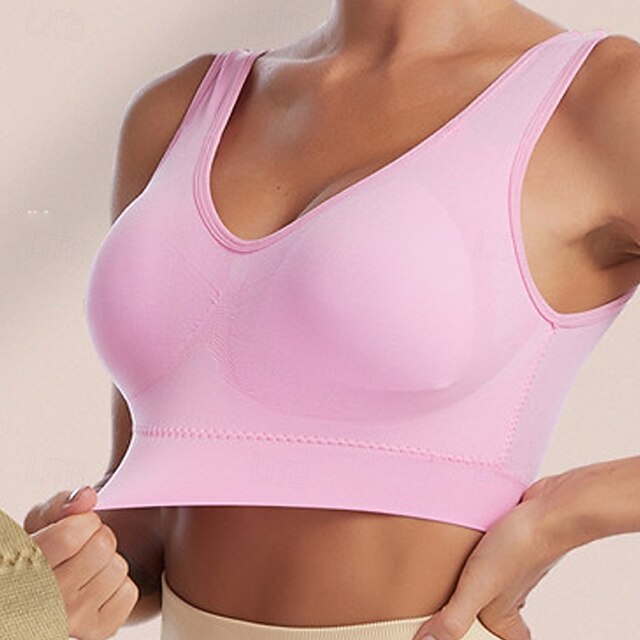 Women's Light Support Sports Bra Running Bra Open Back