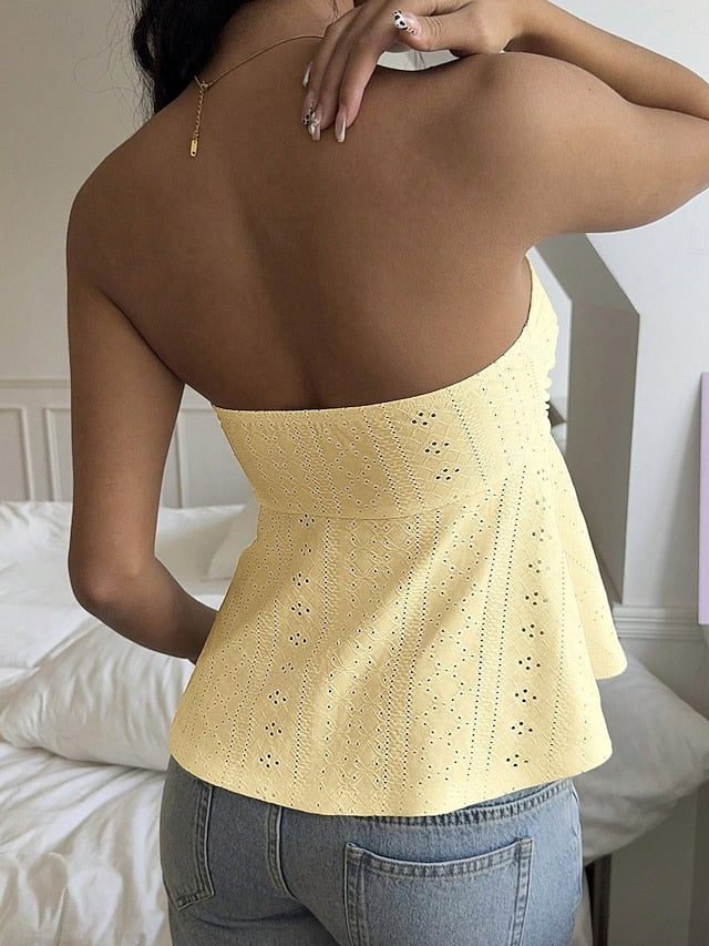 Women's Camisole Tank Top Solid Color Elegant Daily Stylish