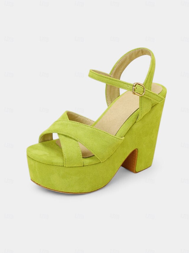 Platform Women's with Strap - Ankle Pink Suede Sandals Hot