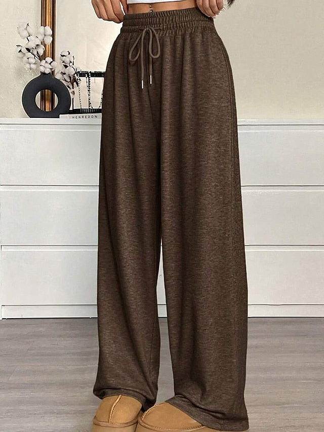 Women's Culottes Wide Leg Chinos Casual Long Medium Waist