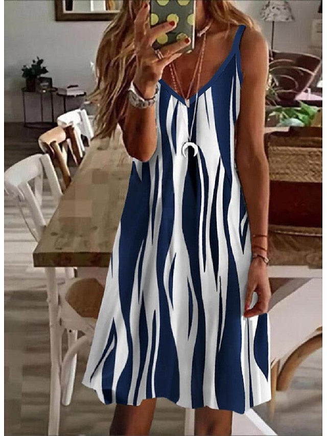 Women's Midi Dress Casual Dress Strap Dress Sundress Summer