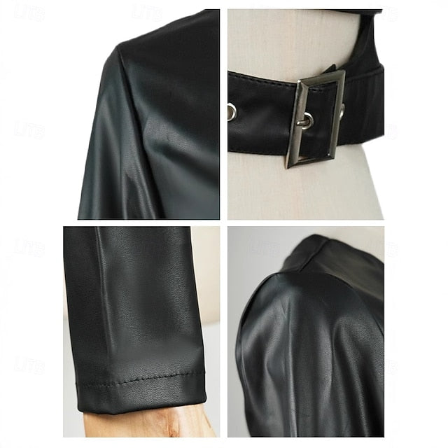 Punk & Gothic Jacket PU Leather Harness Fancy Dress