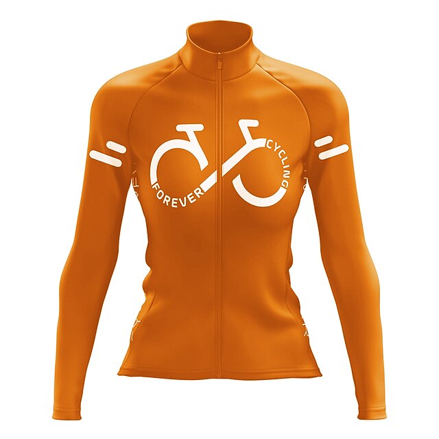 Women's Cycling Jersey Graphic Letter & Number Long
