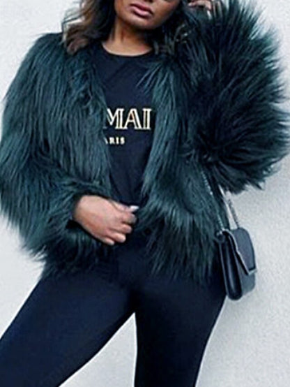 Warm Fur Furs Comfortable Coat Faux Leathers Women's