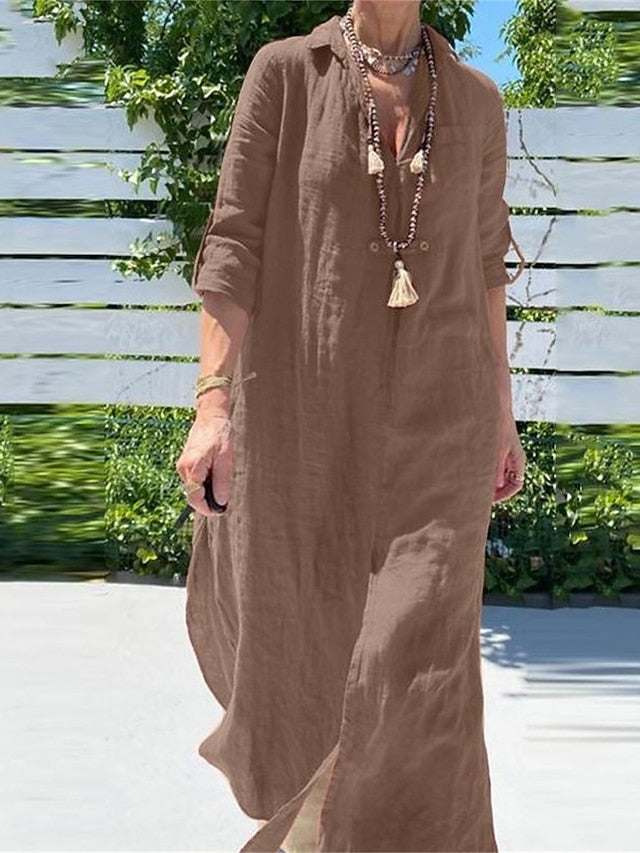 Women's Navy Blue Green khaki Summer Spring Fall Maxi long