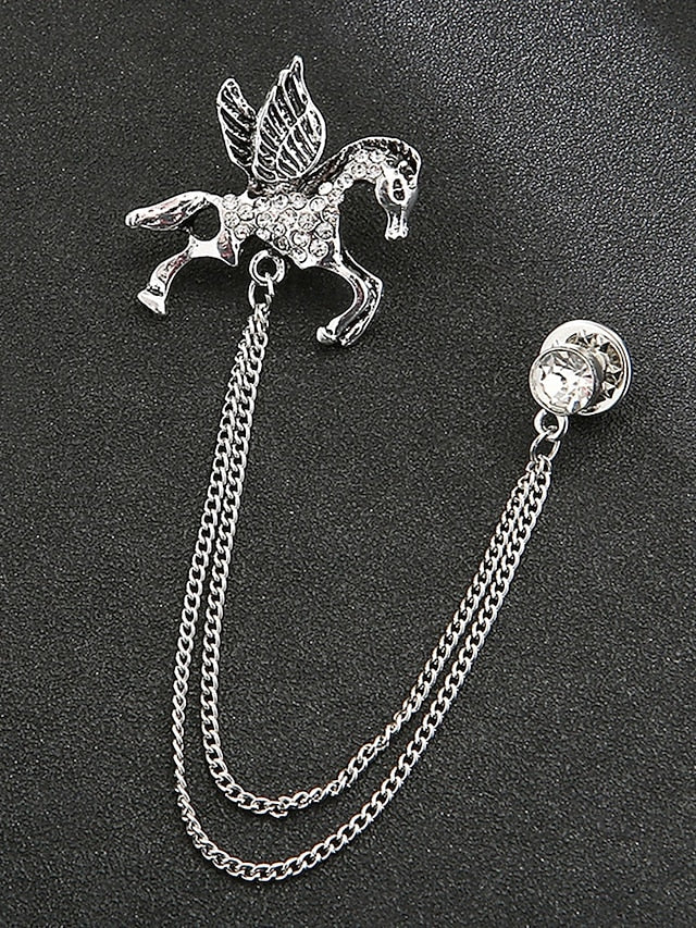 Christmas Men's with Brooch Lapel Deer Pin