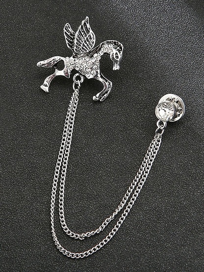 Christmas Men's with Brooch Lapel Deer Pin