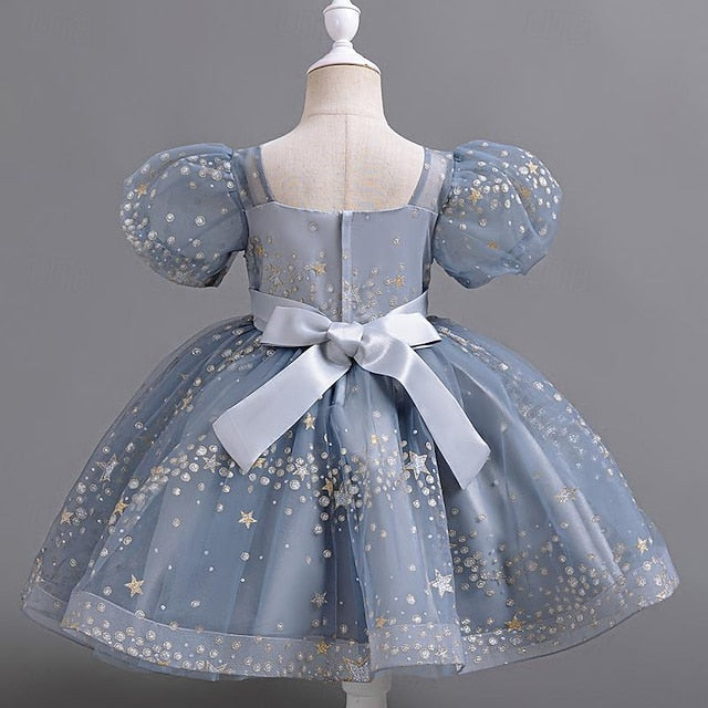 Party Flower Dress Girl Girls' Floral Sequin Kids