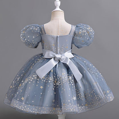 Girl Party Kids Girls' Flower Floral Dress Sequin