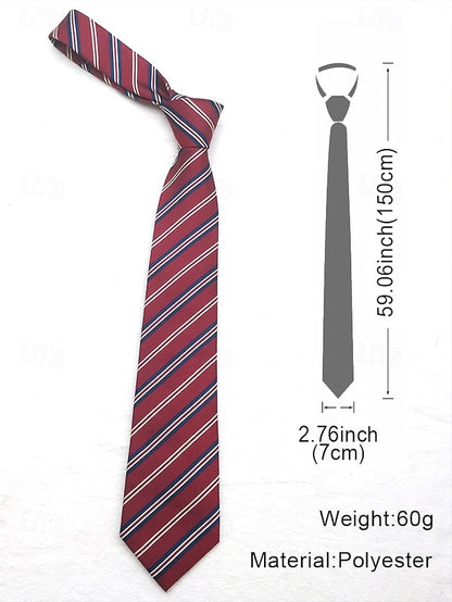 Classic Silk Paisley Necktie Men's and Striped Tie