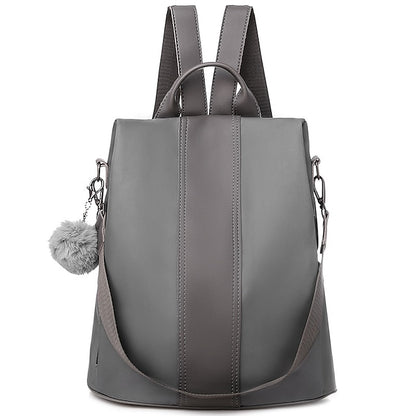 Convertible Pom Backpack Faux Purse Leather with Women's