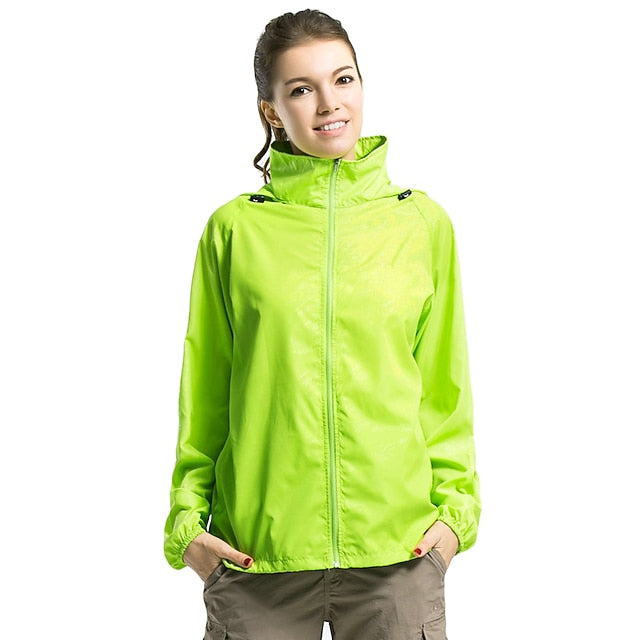 Women's Men's Waterproof Hiking Raincoat UPF 50+ UV