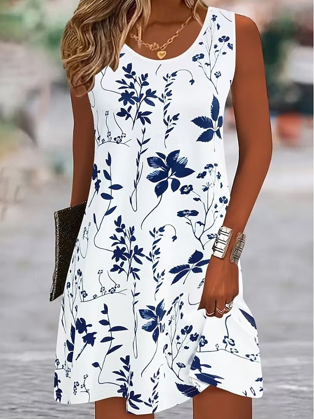 Women's Knee Length Dress Casual Dress A Line Dress Floral