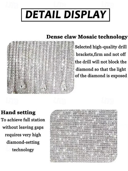 Handbag with Chain Women's Silver Evening Crystal Elegant