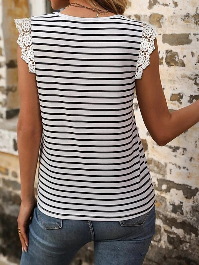 Women's Shirt Blouse Lace Tops Lace Plain Stylish Classic