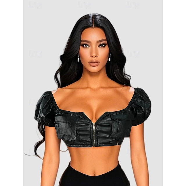 Sexy Punk & Gothic Crop Top Bustier Fancy Dress Women's