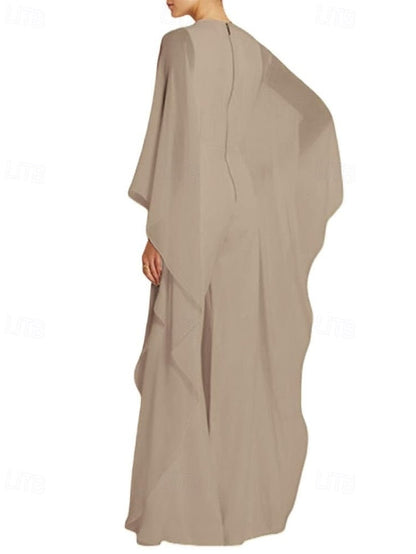 Elegant Simple Cape Dress Bride of the Jumpsuit Mother
