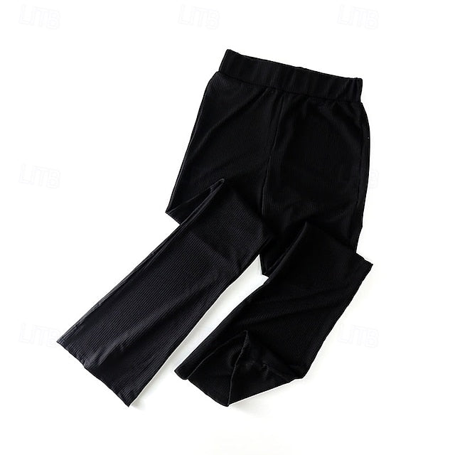 Women's Bell Bottom Chinos Streetwear Casual Full Length