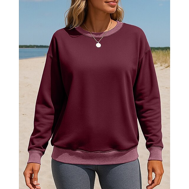 Women's Pullover Sweatshirt Casual Tops Long Sleeve Top