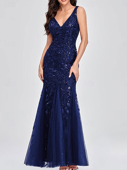 Bride Dress Neck the Floor Elegant Party V of Mother