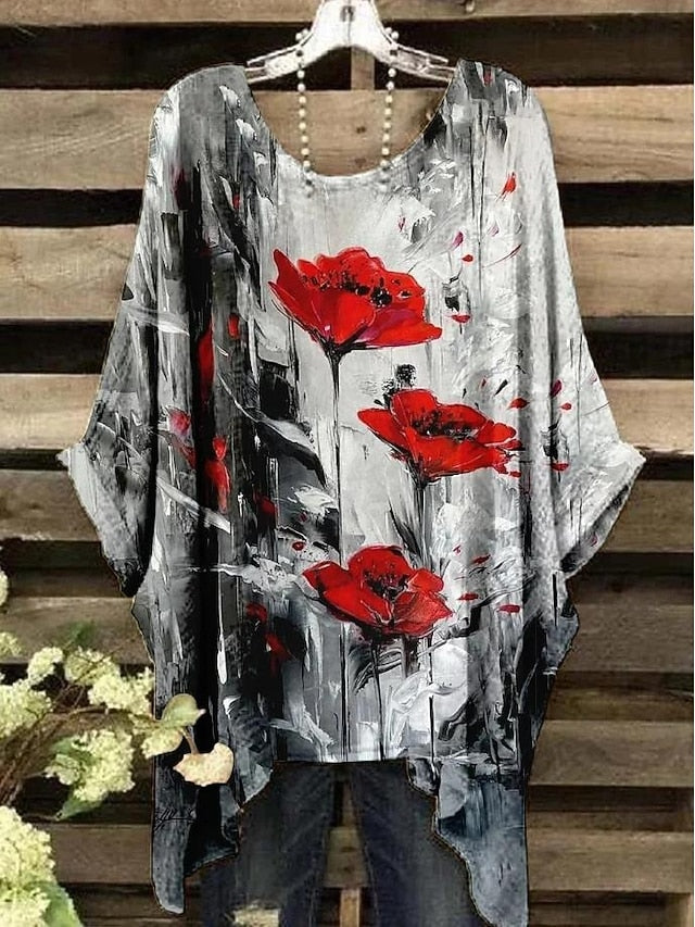 Women's Boho Shirt Floral Graphic Elegant Bohemia Tropical