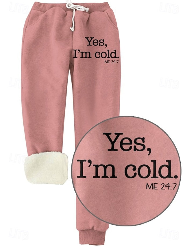 Women's Sweatpants Fleece Pants Down Pants Vacation Vintage